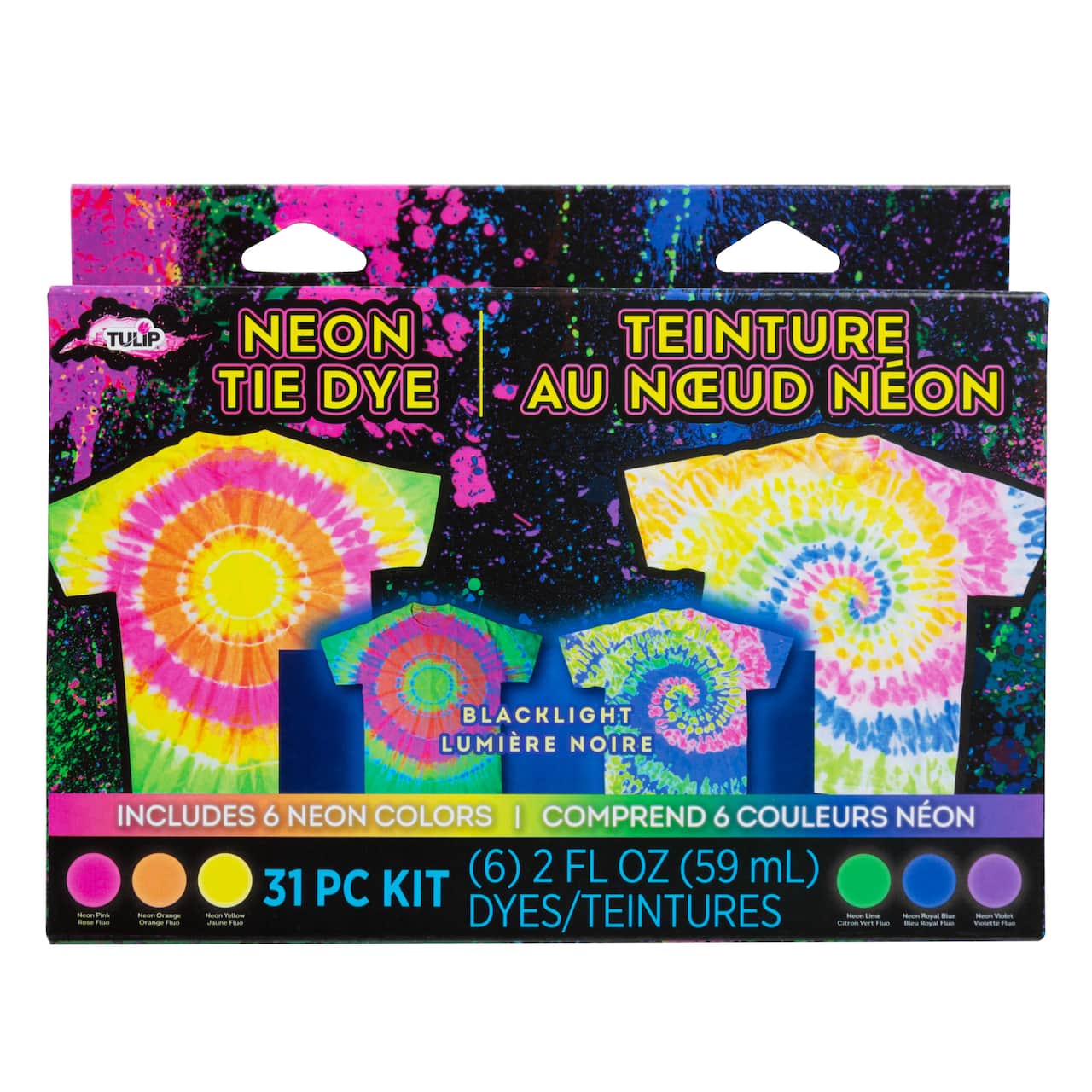 Tulip® 6 Colour Neon Tie Dye Kit